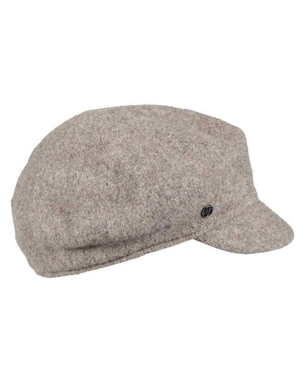LOEVENICH Gray Strickmütze Wollschirmmütze