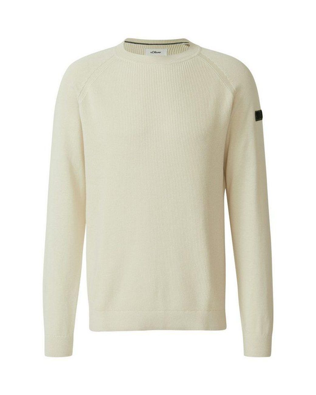 S.oliver Strickpullover in Natural für Herren