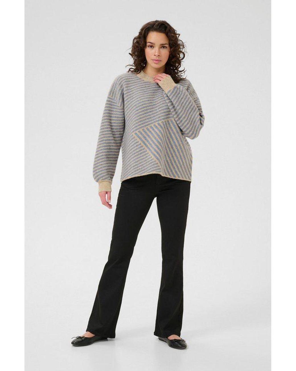 Kaffe Gray Strickpullover Strickpullover Kaverana