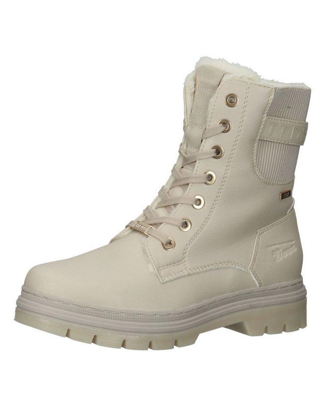 Tom Tailor Natural Stiefelette Pu Schnürstiefelette