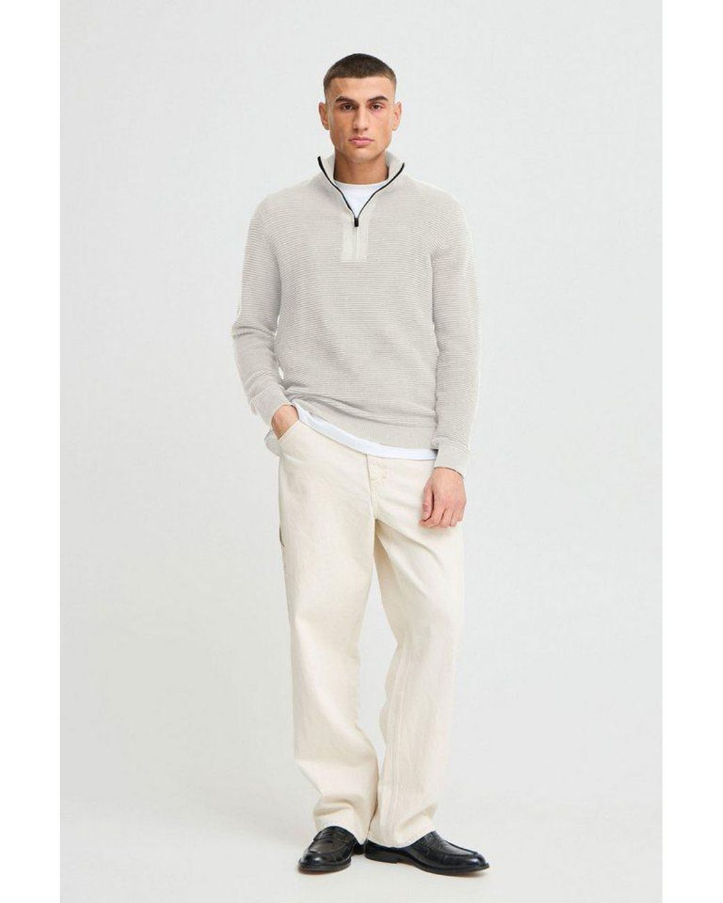 Solid Troyer Sdvalencia Modischer Pullover in White für Herren