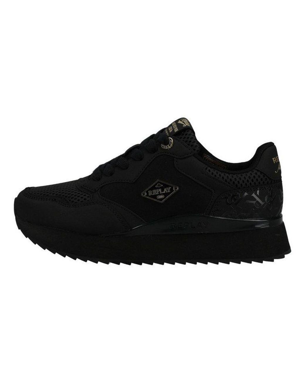 Replay Black Sneaker Lederimitat Sneaker