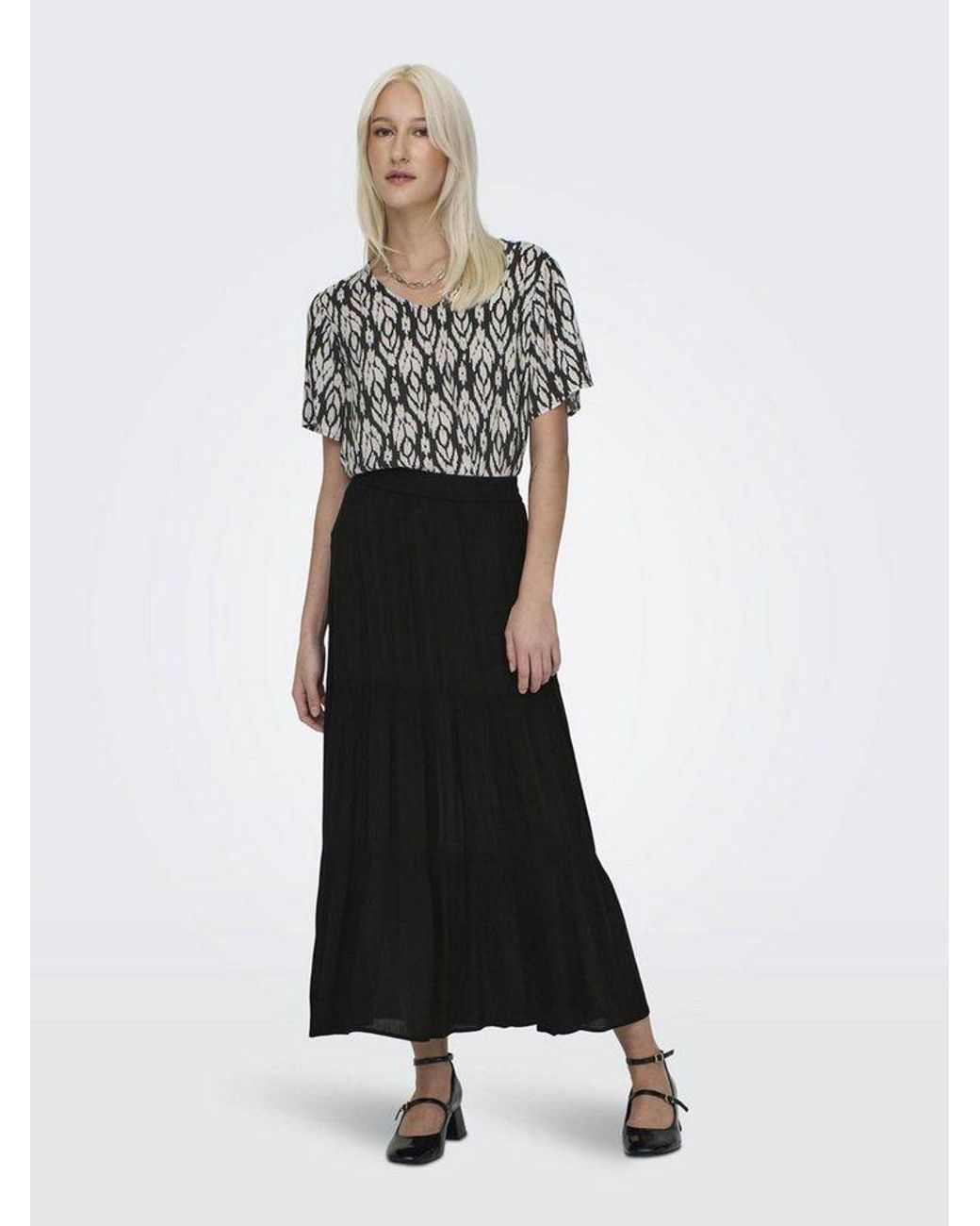 ONLY Black Maxirock Onlmikka Life Long Skirt Wvn Noos Viskose