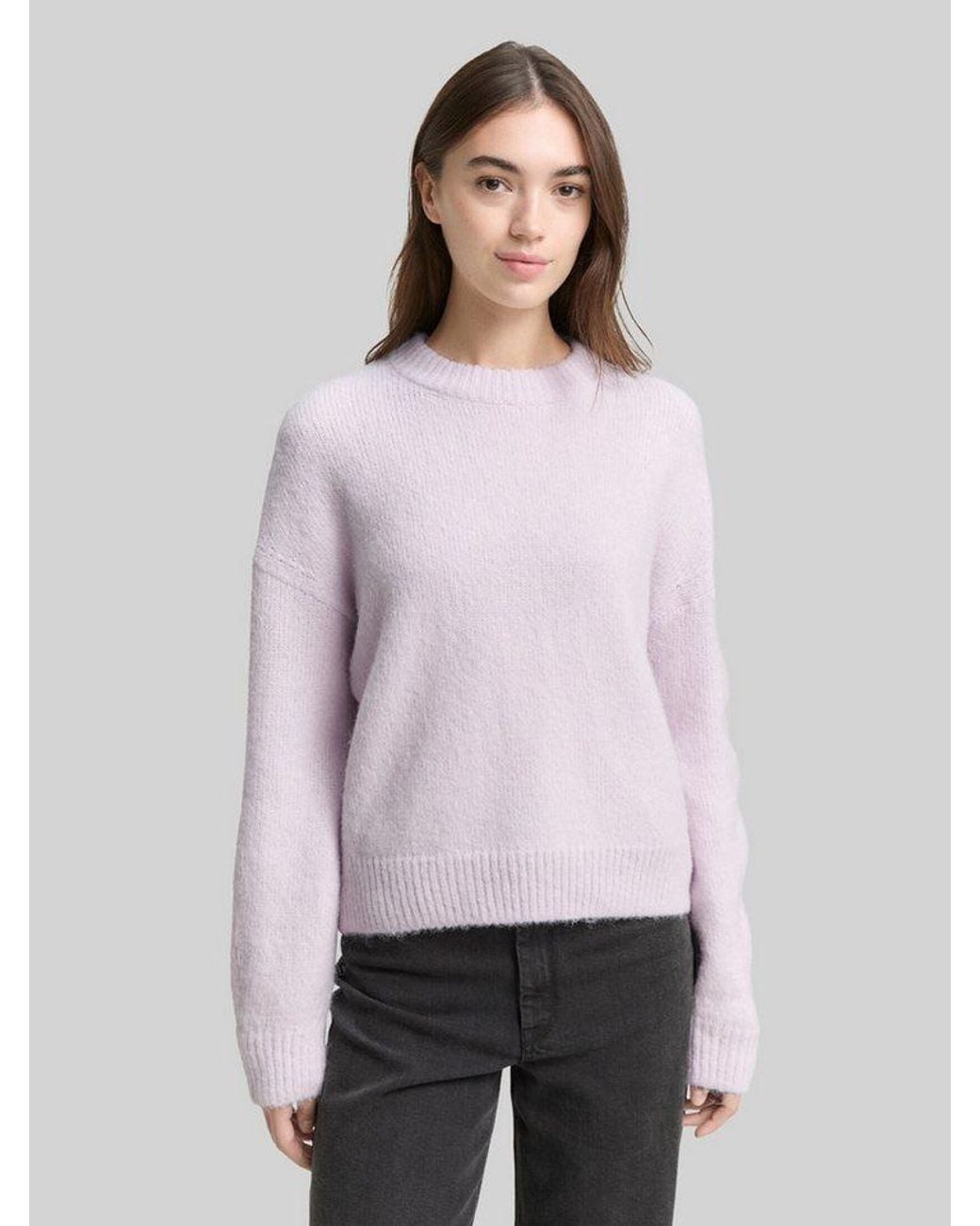 Tom Tailor White Strickpullover Pullover & Strickjacken Oversize Strickpullover