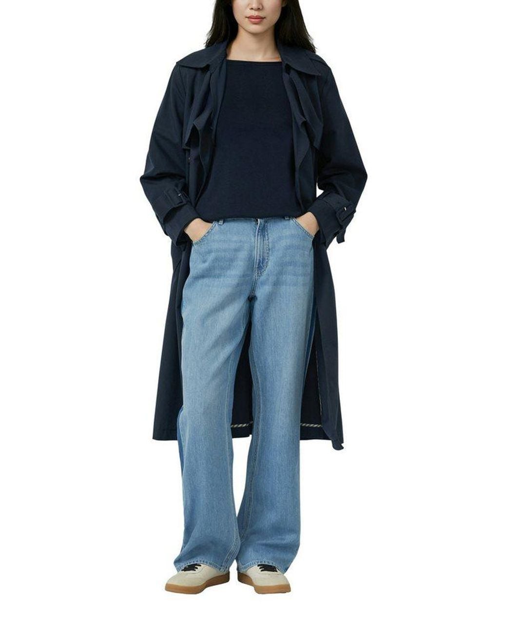 S.oliver Blue Strickpullover Mit U-Boot-Ausschnitt