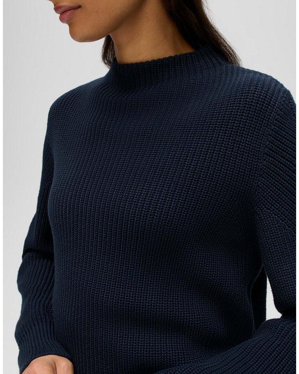 Opus Blue Strickpullover Strickpullover Aus Baumwolle Regular Fit