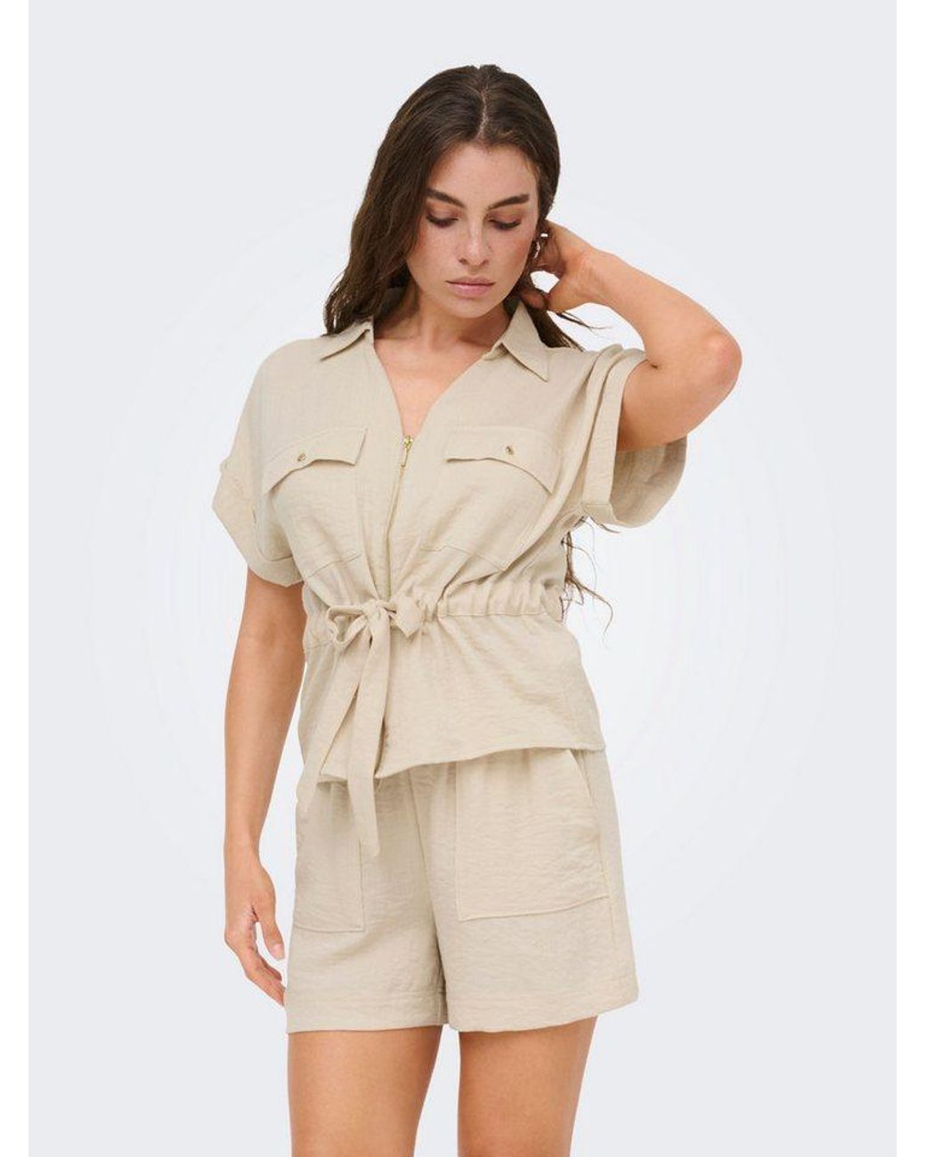 ONLY Natural Hemdbluse