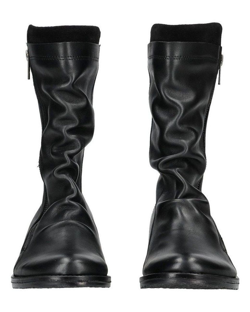 Felmini Black Stiefel Leder Stiefelette