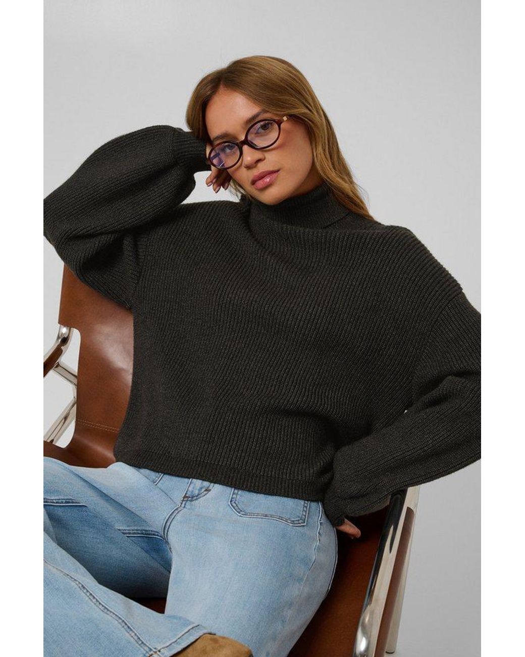 Kaffe Black Strickpullover Strickpullover Kabarbara