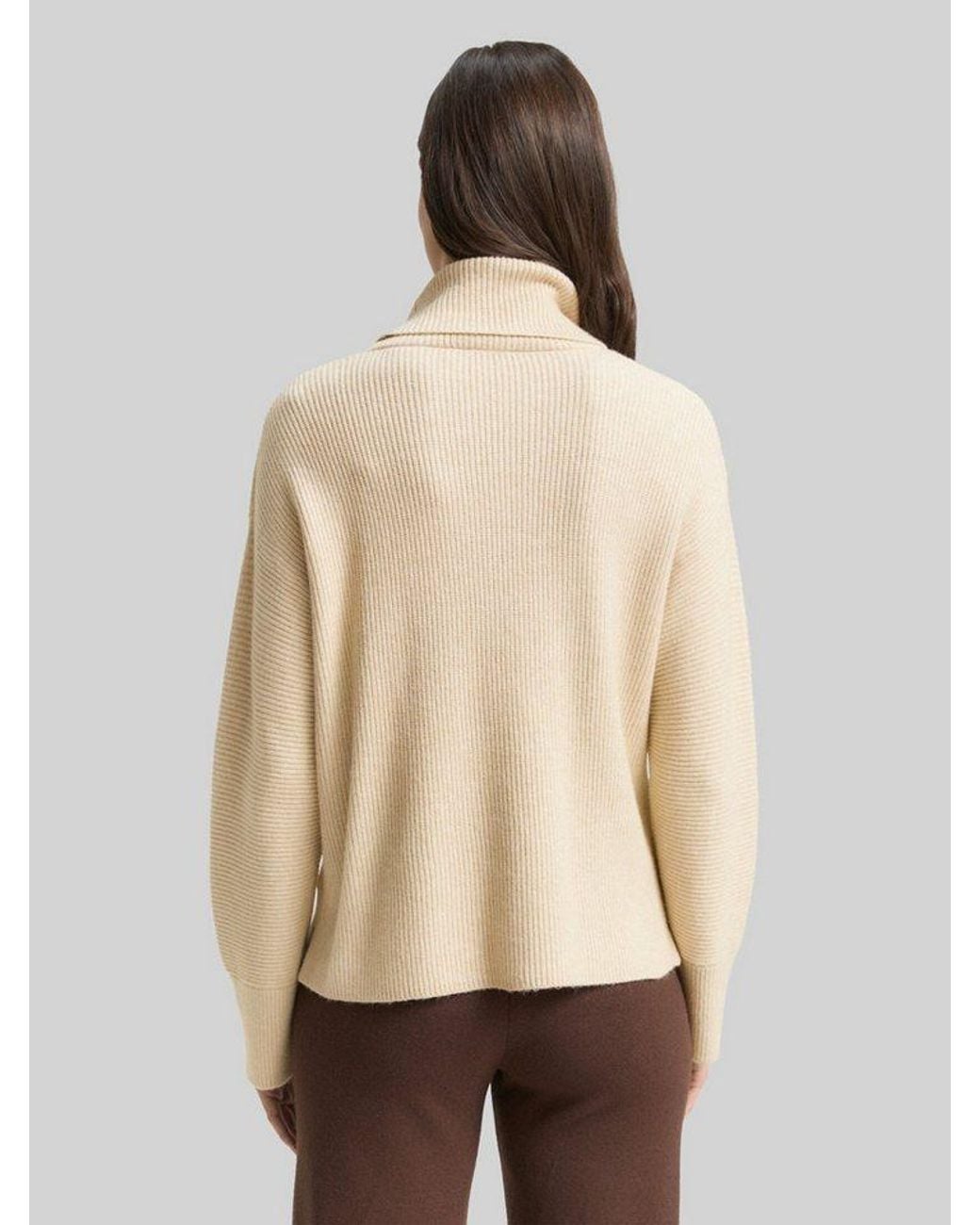 Tom Tailor Natural Strickpullover Pullover & Strickjacken Oversize Rollkragenpullover