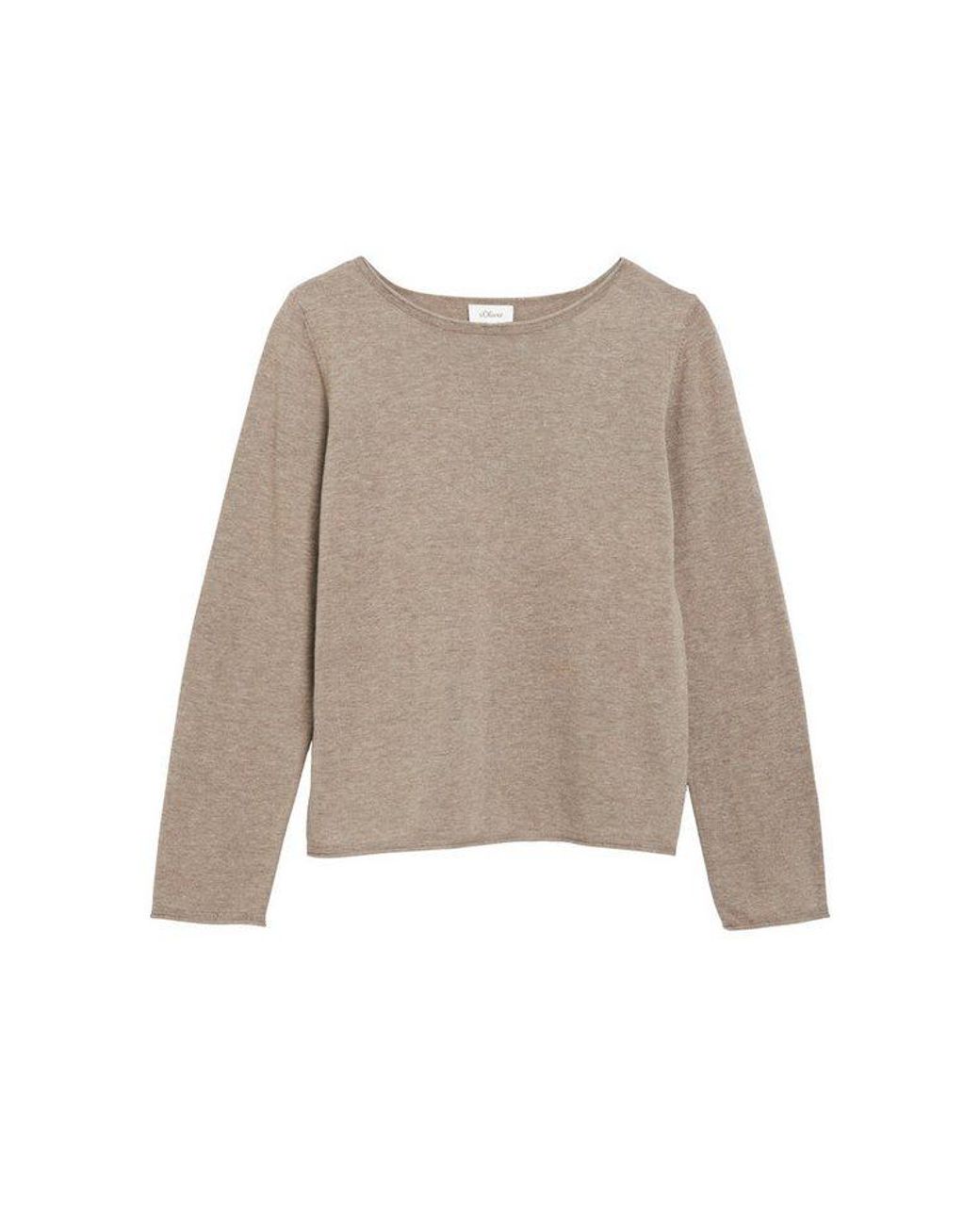 S.oliver Gray Strickpullover Mit U-Boot-Ausschnitt