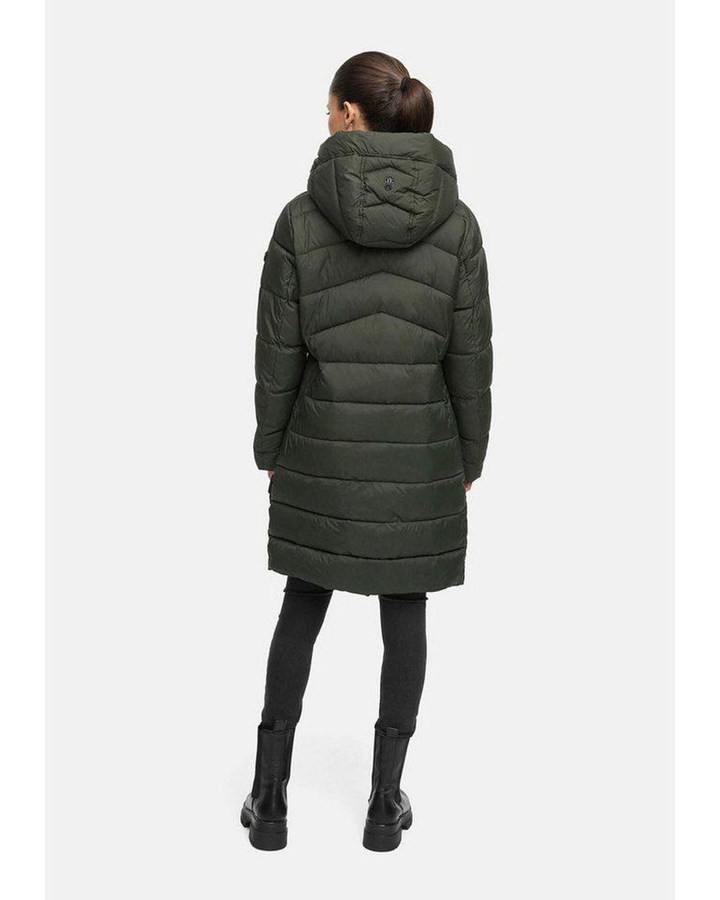 Marikoo Blue Winterjacke Kaltnäschen Mit Abnehmbarer Kapuze Und Hochschließendem Kragen