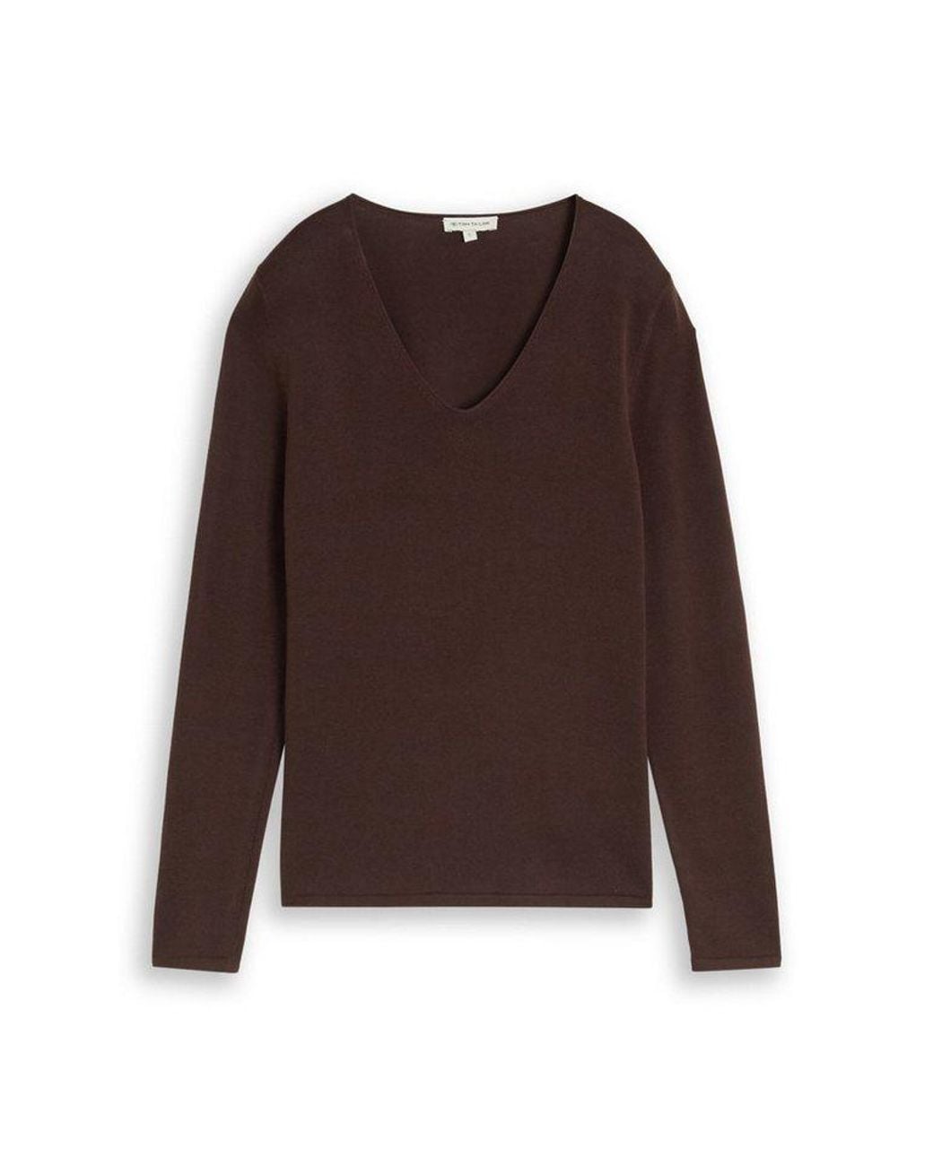 Tom Tailor Black Strickpullover Pullover & Strickjacken Strickpullover Mit V-Ausschnitt