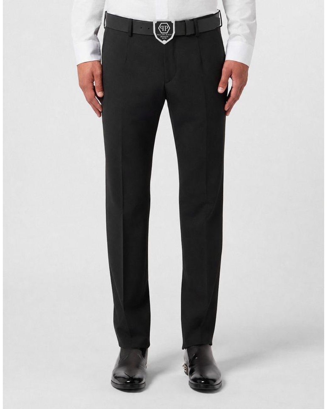 Philipp Plein Ledergürtel Hexagon in Black für Herren