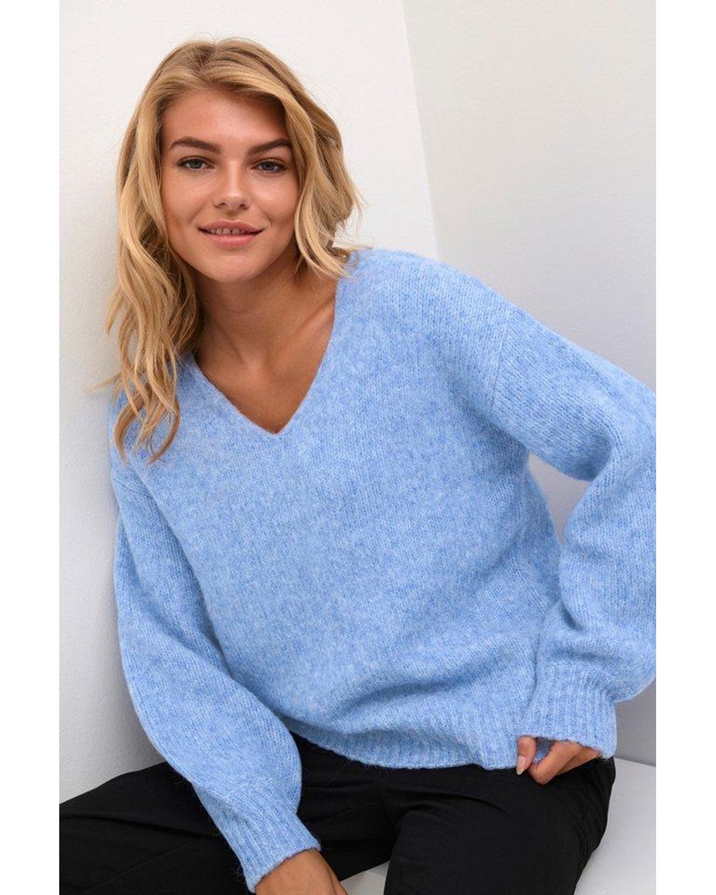 Kaffe Blue Strickpullover Strickpullover Kasarla
