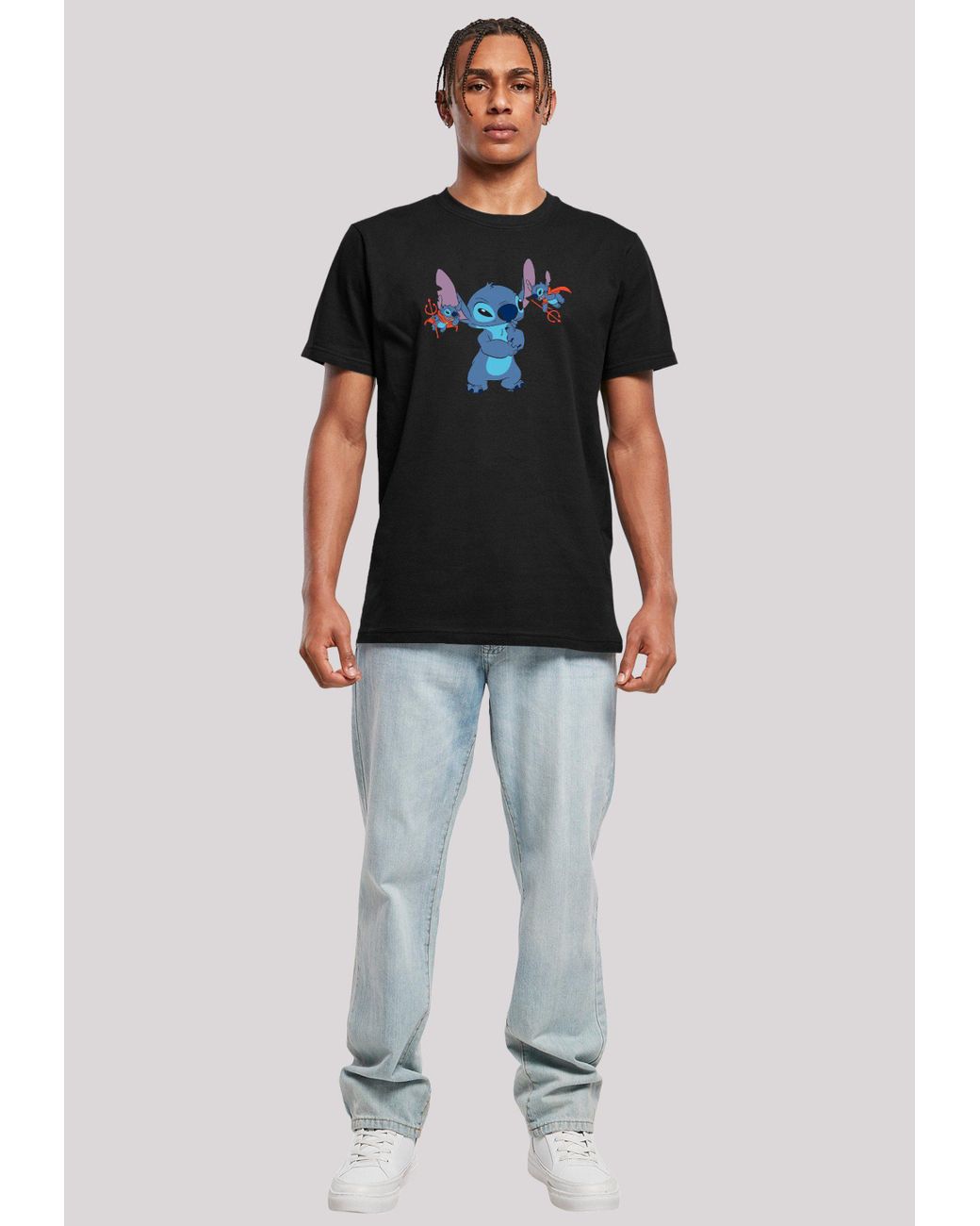 F4NT4STIC T-Shirt Disney Lilo DE Print in Teufel & Kleine Stitch Lyst | Schwarz für Herren