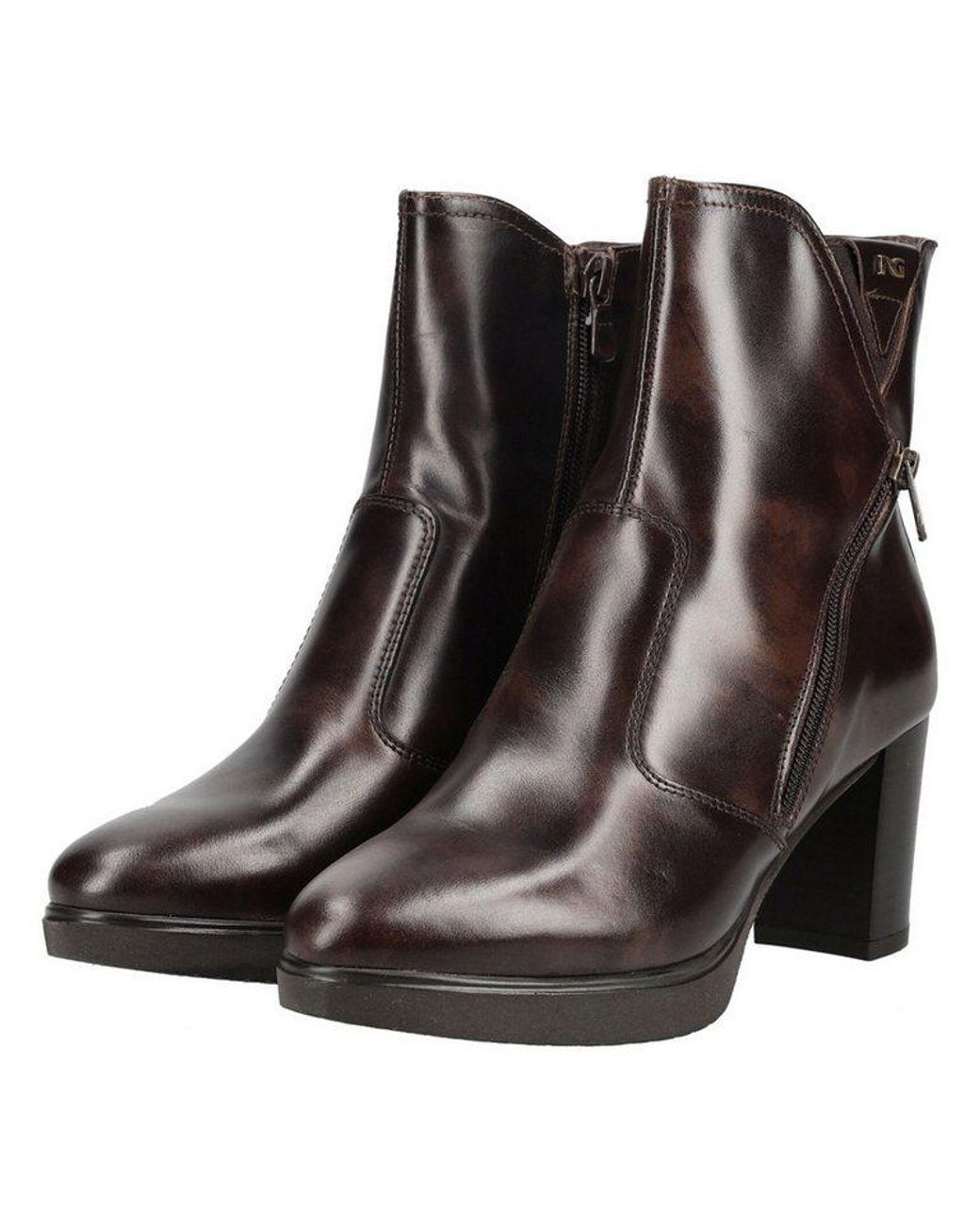 Nero Giardini Brown Stiefelette Leder/Textil Stiefelette