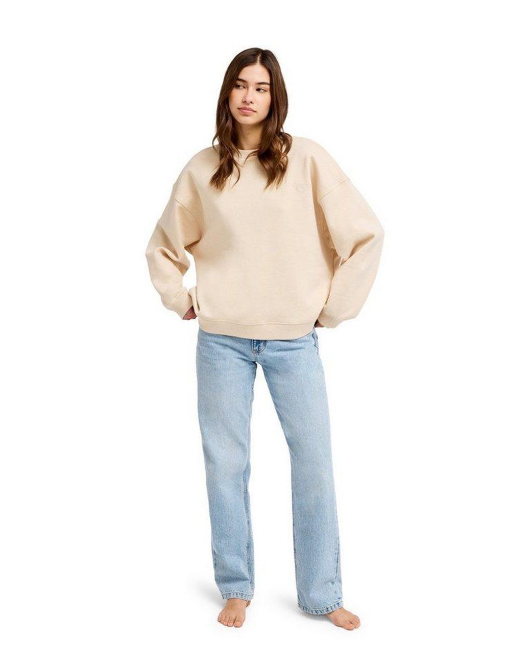 Roxy Natural Sweatshirt Please Please