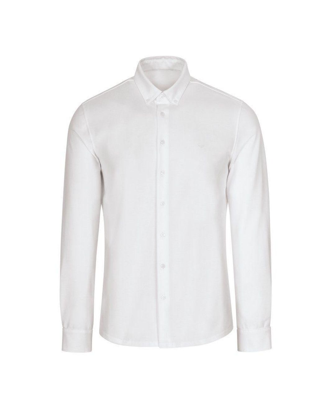 Trigema Poloshirt Business-Piqué-Hemd in Weiß für Herren | Lyst DE