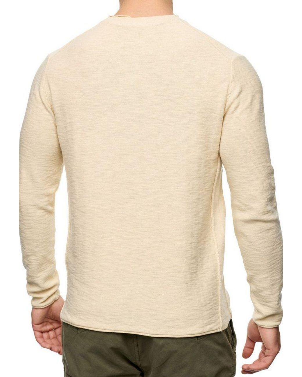 INDICODE Rundhalspullover Inhoffmann in Natural für Herren