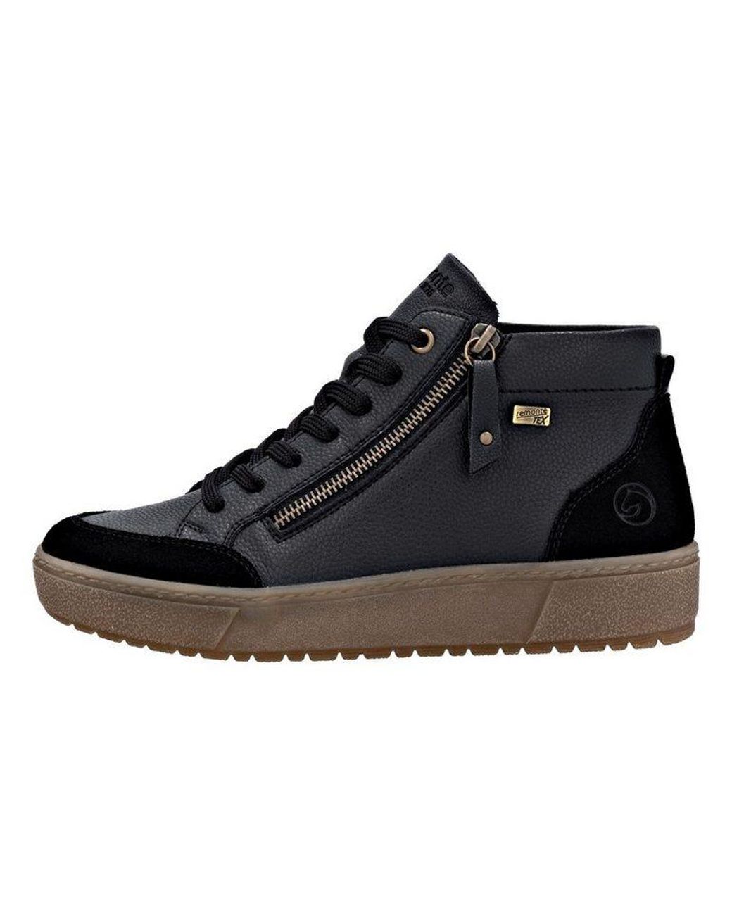 Remonte Black Sneaker Glattleder Sneaker