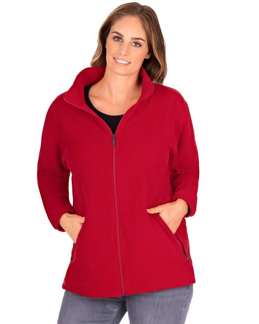 Trigema Fleecejacke in Rot | Lyst DE