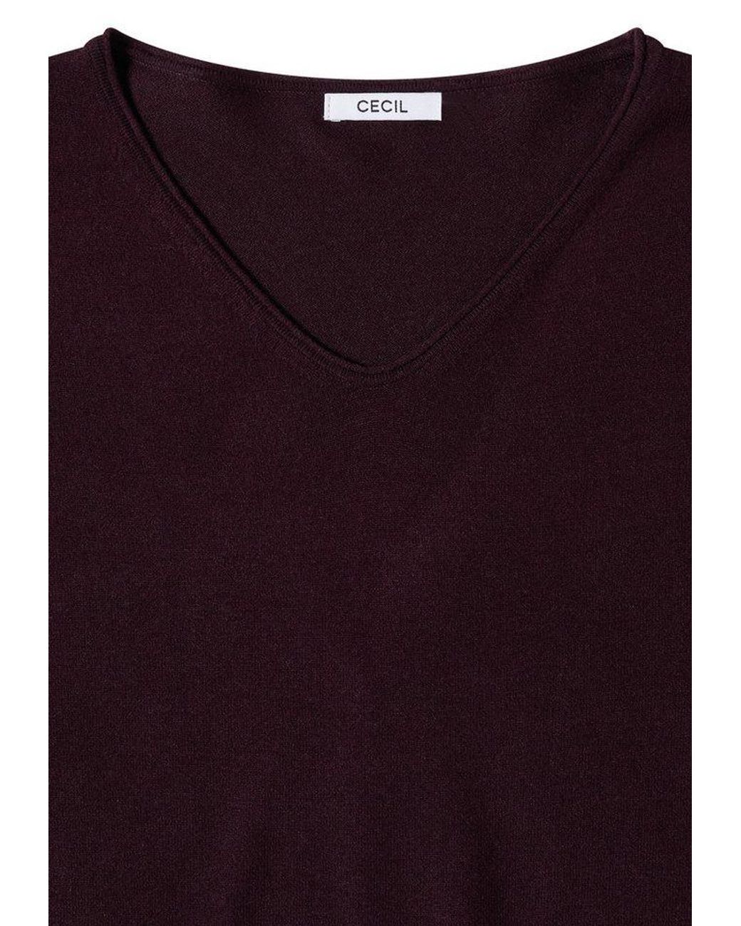 Cecil Purple Strickpullover