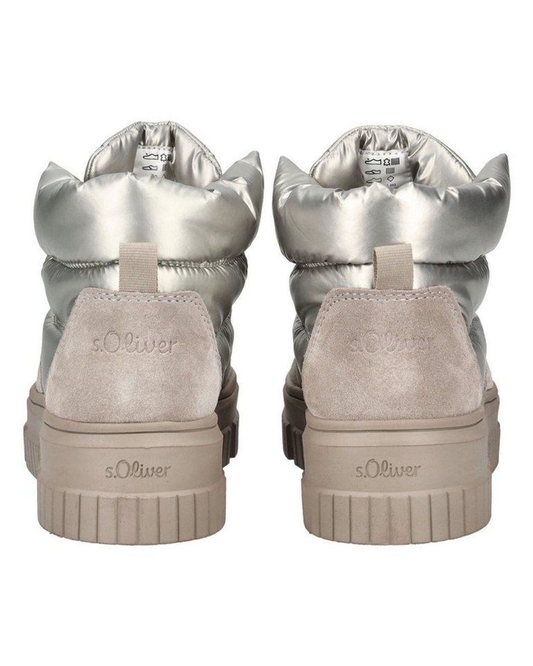 S.oliver Natural Stiefelette Leder/Textil Schnürstiefelette