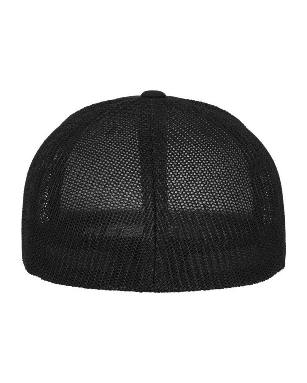 Flexfit Black Flex Cap Mesh Trucker