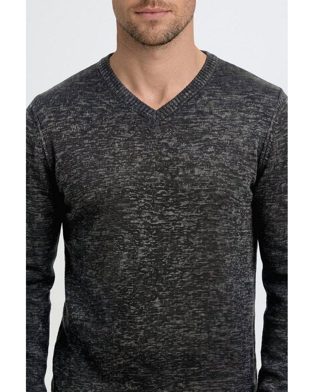 Blend Strickpullover Bhdansel Feinstrickpullover Mit V-Ausschnitt in Gray für Herren