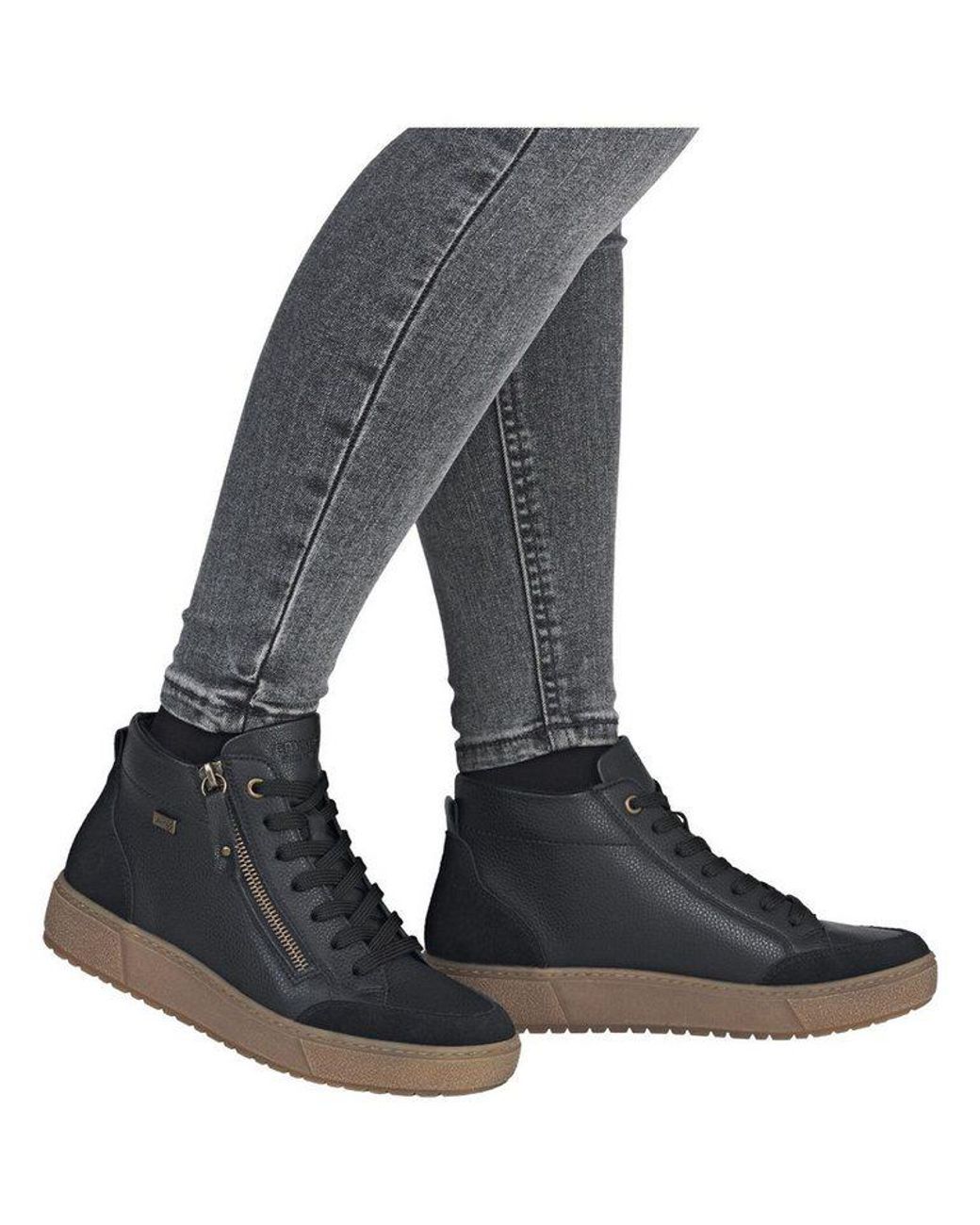 Remonte Black Sneaker Glattleder Sneaker