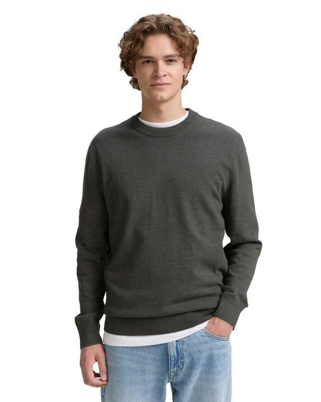 Tom Tailor Strickpullover in Gray für Herren
