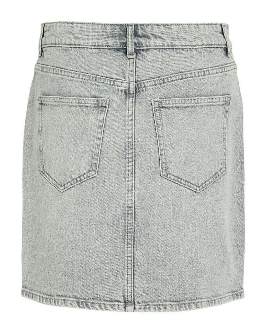 Vila Gray Jeansrock Vikaja Jaf Lbd Denim Skirt- Noos