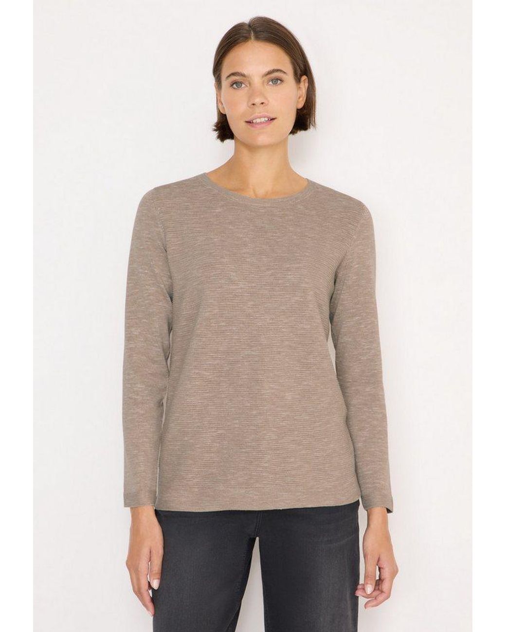 Cecil Natural Strickpullover Mit Rundhalsausschnitt