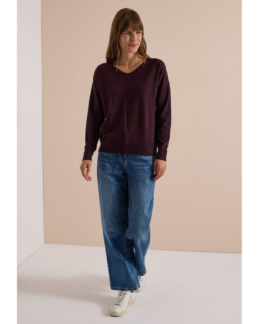 Cecil Purple Strickpullover