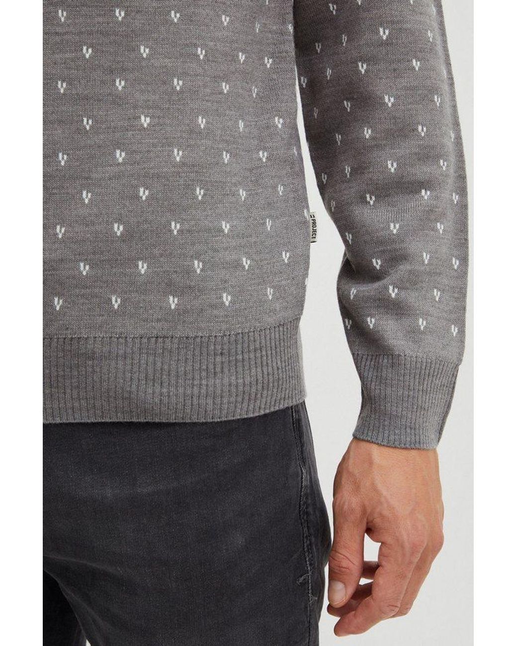 11 Project Strickpullover Prjulius Modischer Pullover in Gray für Herren