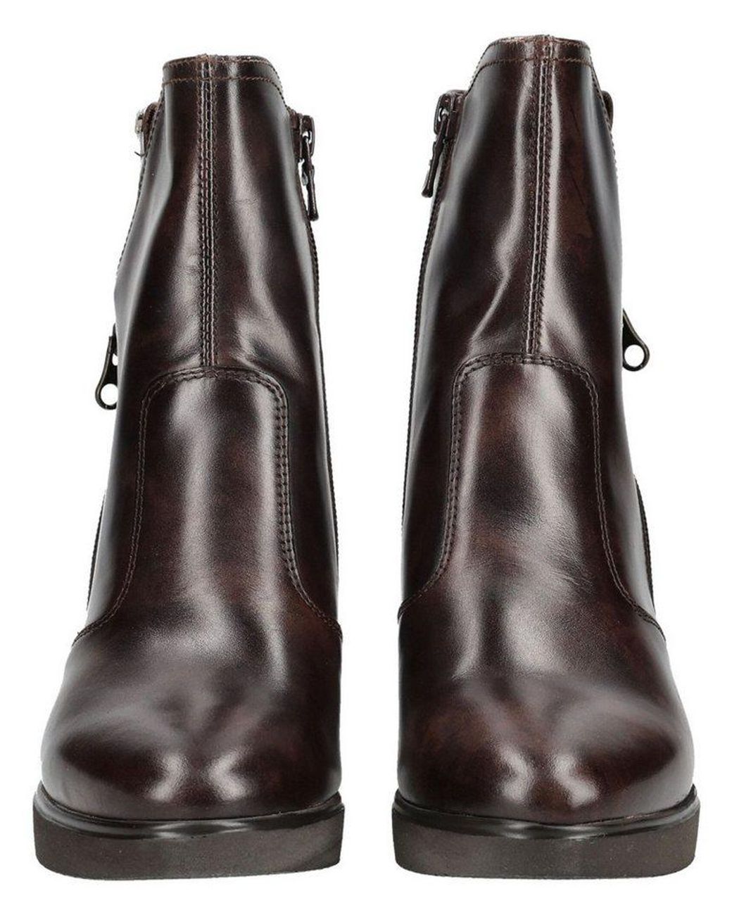 Nero Giardini Brown Stiefelette Leder/Textil Stiefelette
