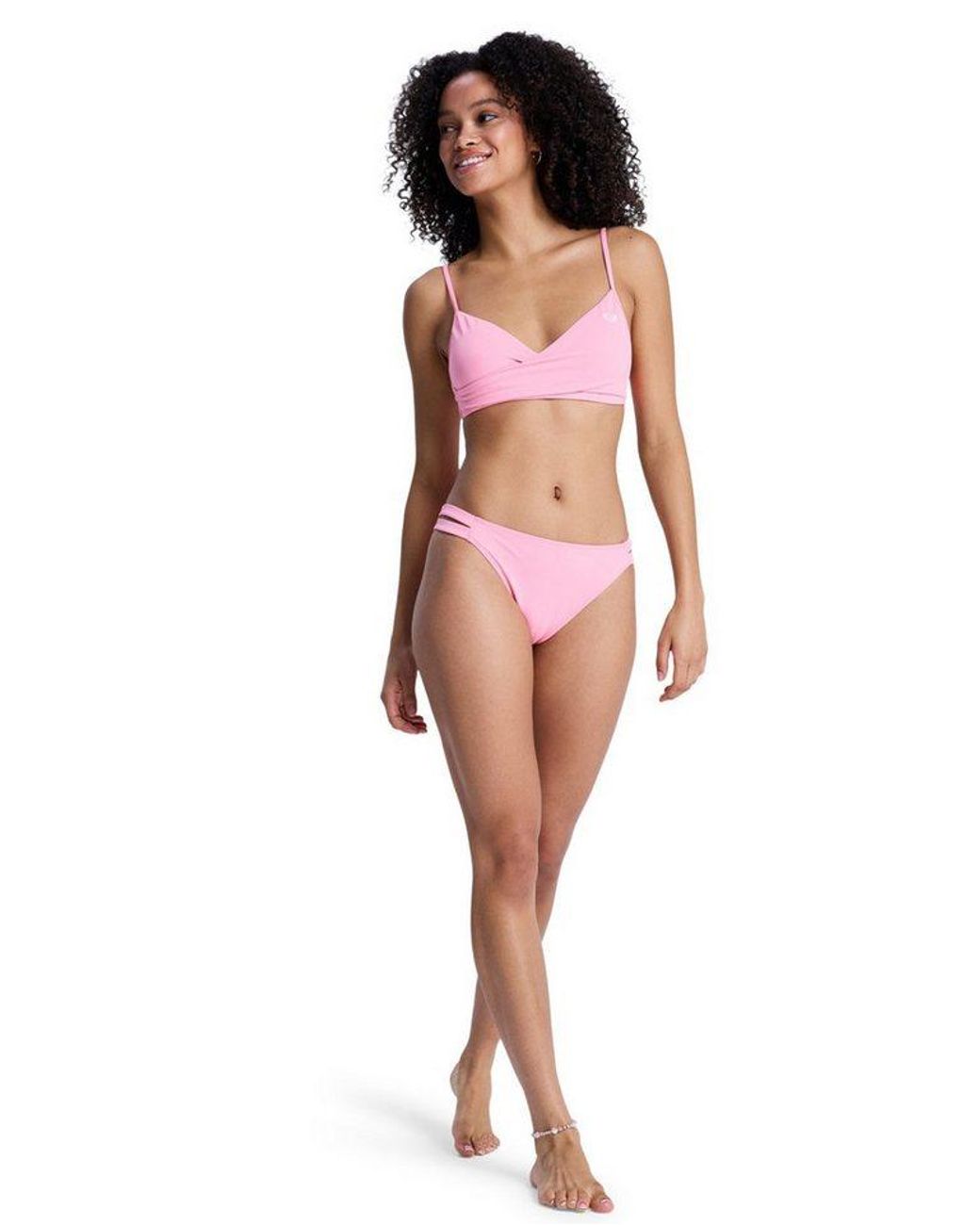 Roxy Red Bandeau-Bikini-Top Solid Essentials Wrap Bra