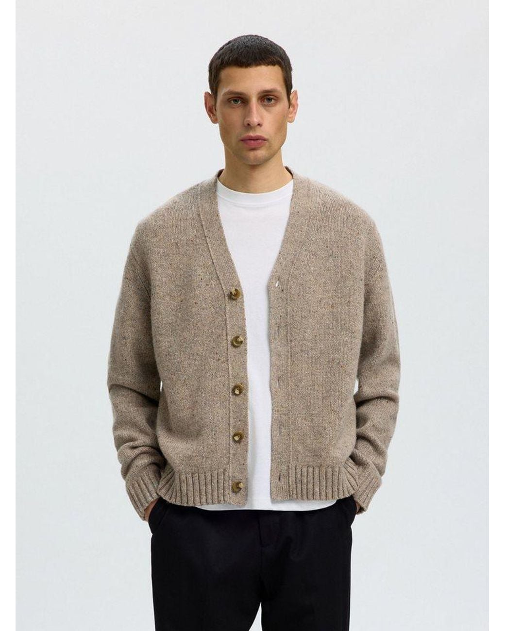 SELECTED Strickpullover in Gray für Herren