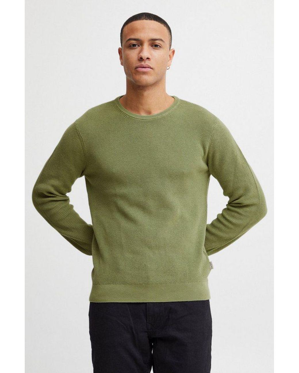 11 Project Strickpullover Predwin Modischer Pullover in Green für Herren