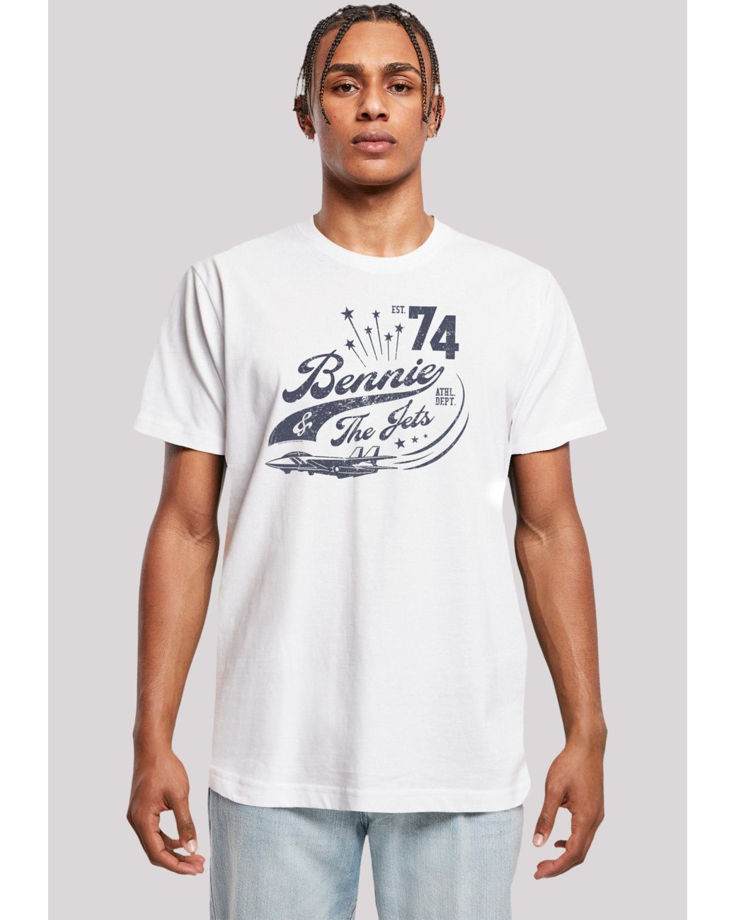 F4NT4STIC T-Shirt Elton John Bennie And The Jets Musik, Band, Logo in Weiß  für Herren | Lyst DE