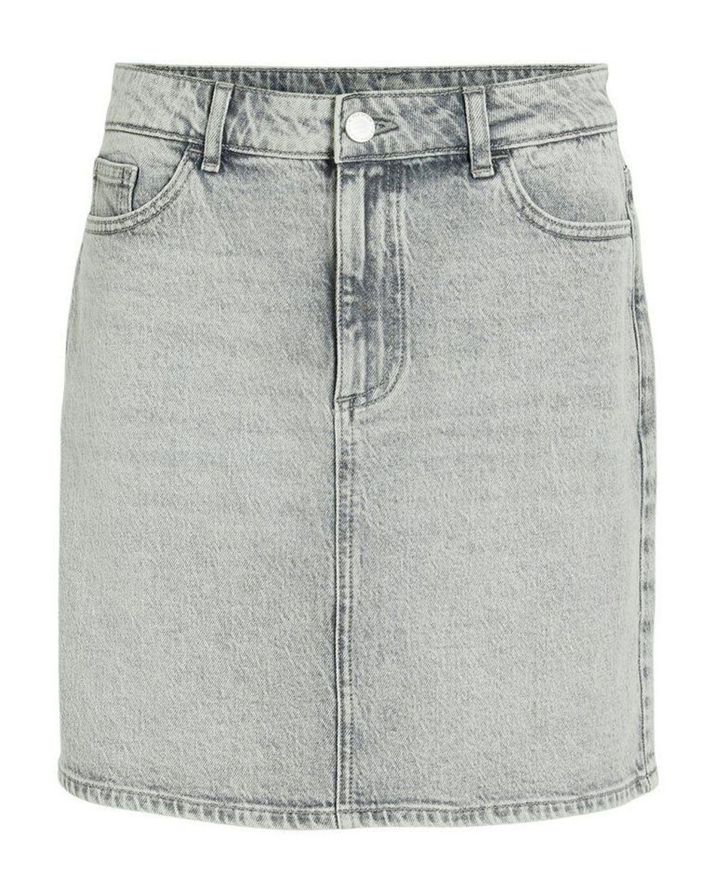 Vila Gray Jeansrock Vikaja Jaf Lbd Denim Skirt- Noos