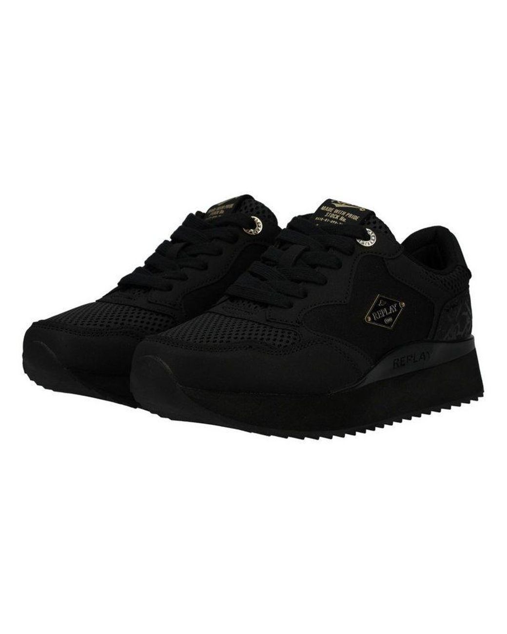 Replay Black Sneaker Lederimitat Sneaker
