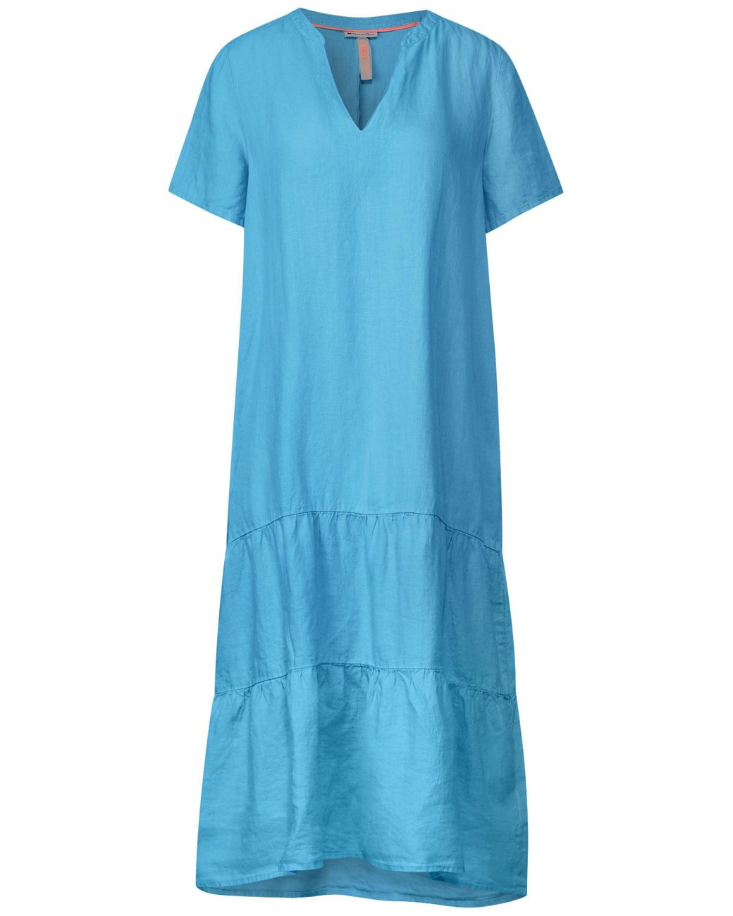 One in | Lyst Blau Street mit DE Sommerkleid Leinenkleid Volants