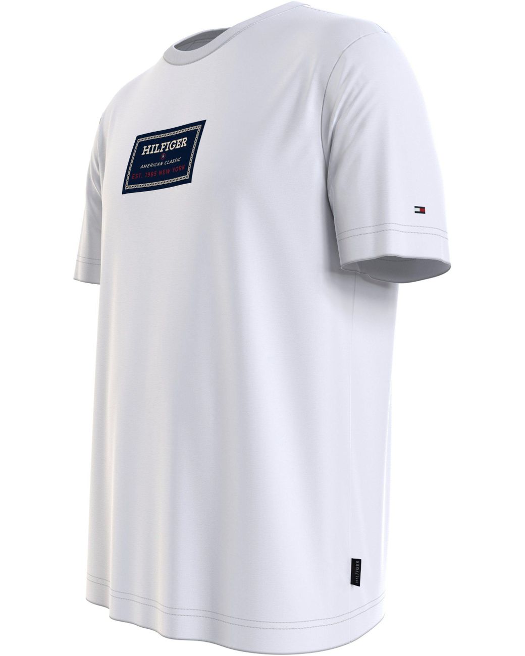 Tommy Hilfiger T-Shirt LABEL HD PRINT TEE in Weiß für Herren | Lyst DE