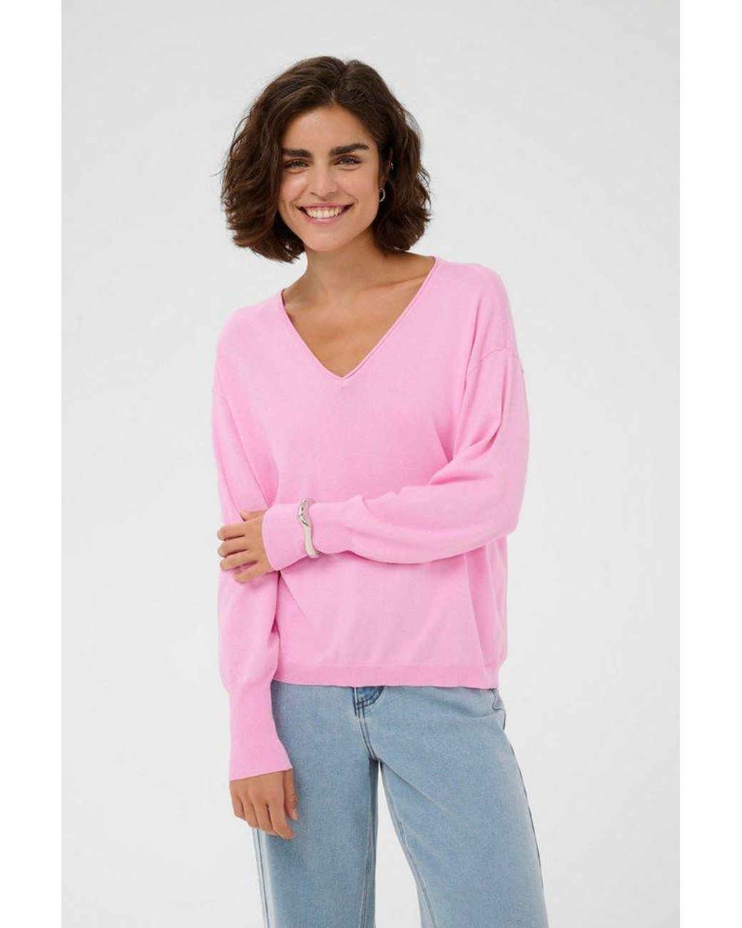 Kaffe Pink Strickpullover Strickpullover Kalizza