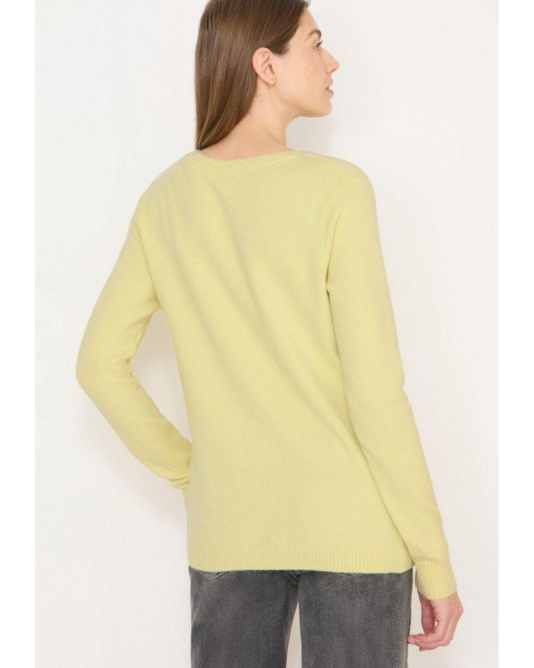 Cecil Yellow Strickpullover Mit U-Boot-Ausschnitt