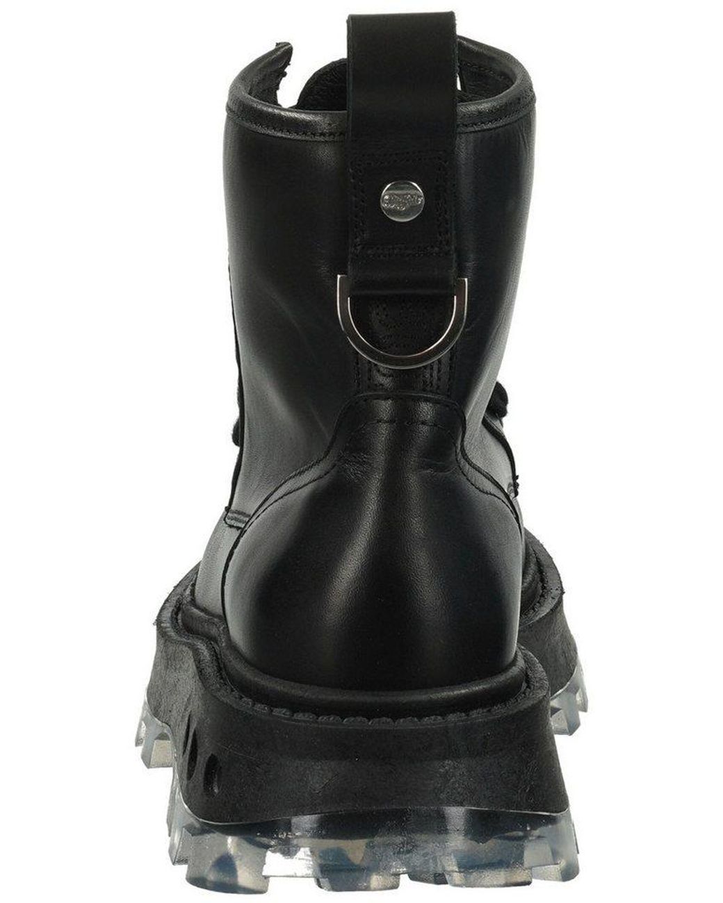 Buffalo Black Stiefelette Leder Schnürstiefelette
