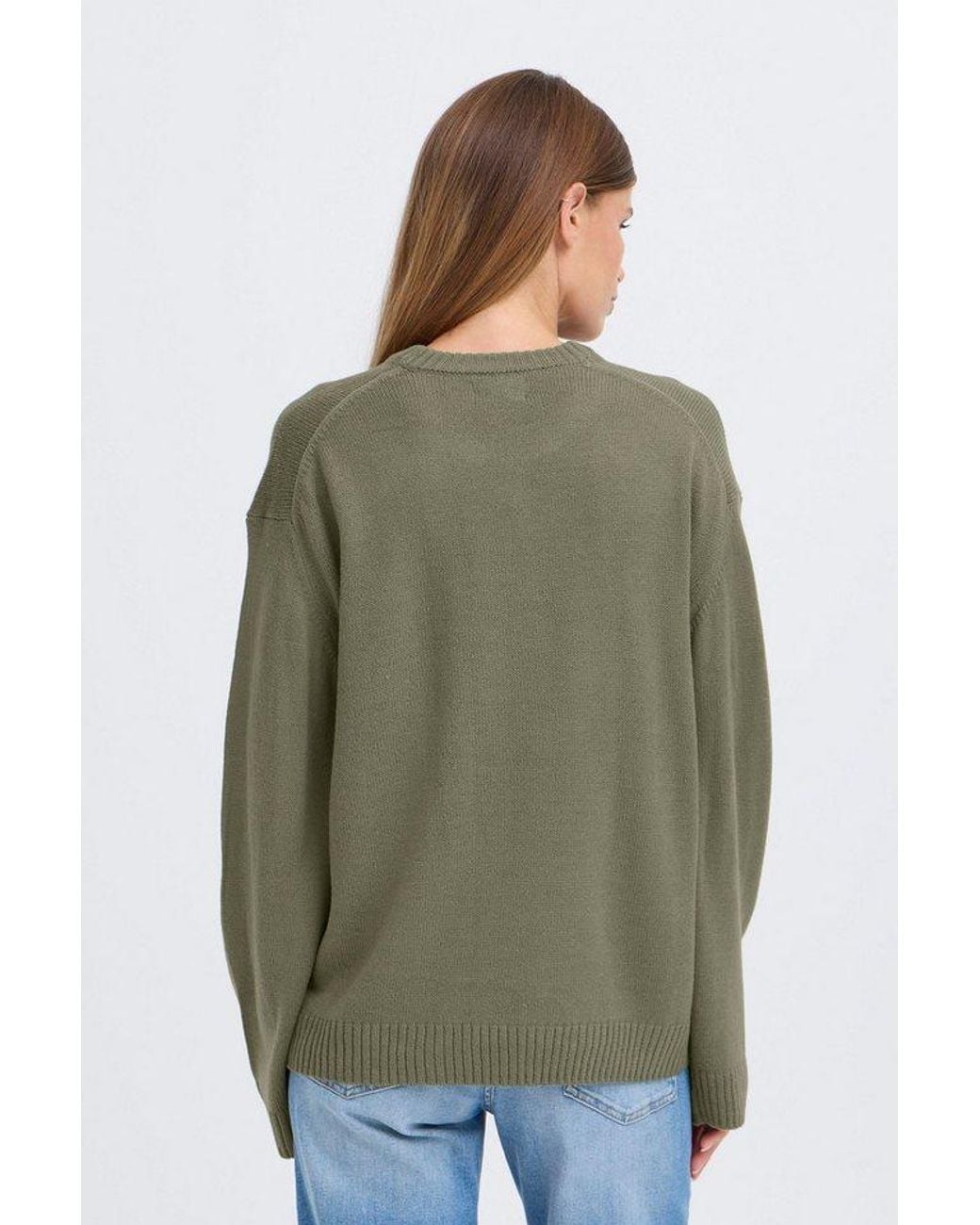 Oxmo Green Strickpullover Oxsamson Modischer Strickpullover