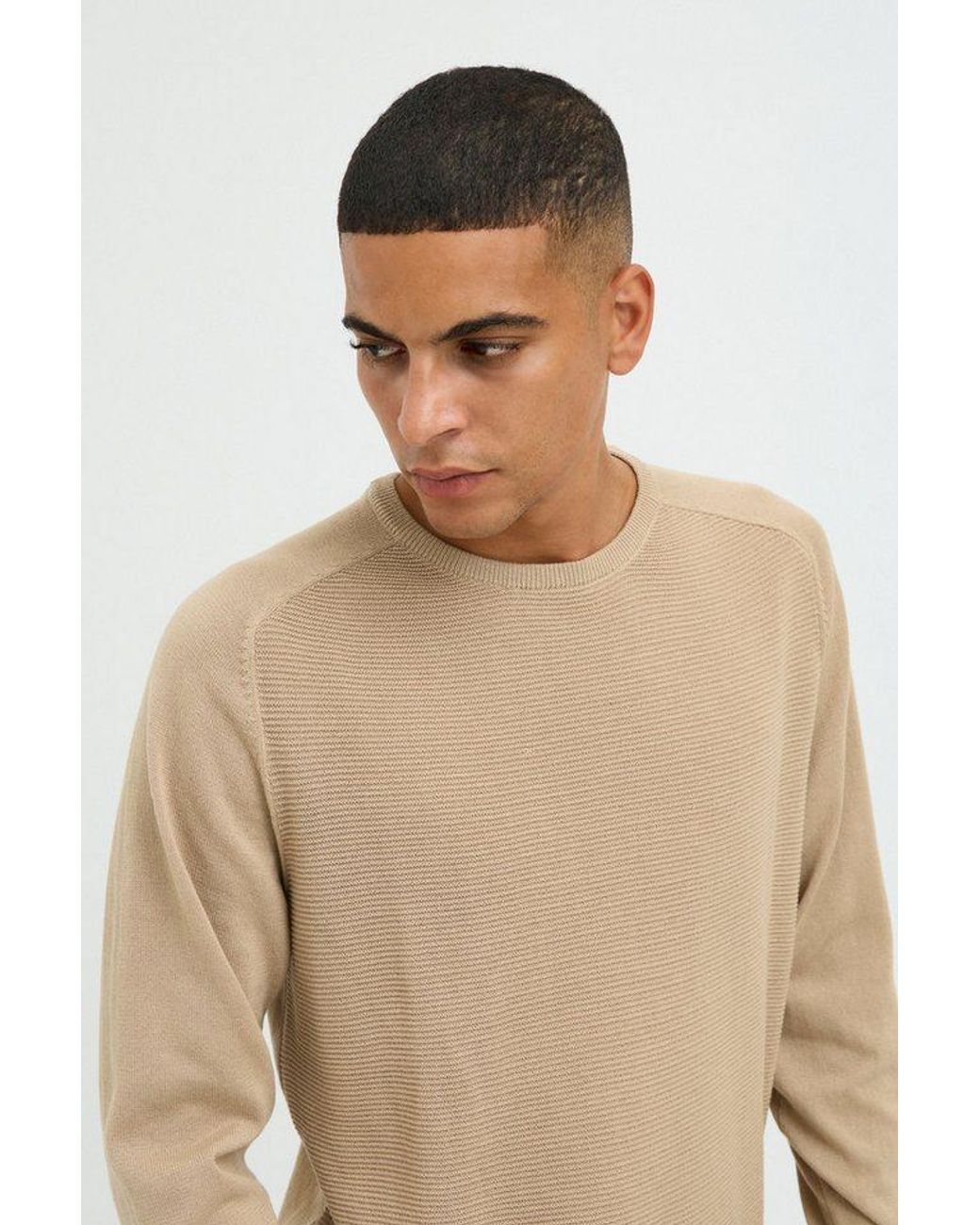 Blend Strickpullover Bhpullover Stilvoller Strickpullover in Natural für Herren